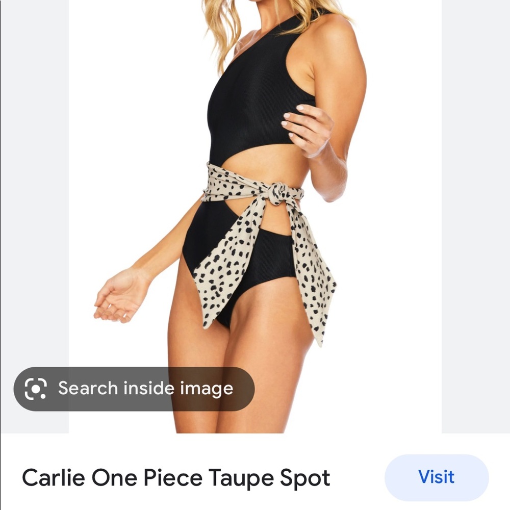NWT Beach Riot cut out suit with animal print tie size M